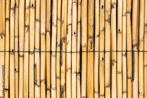 Fototapeta Exterior Wall and Floor Of Bamboos Background