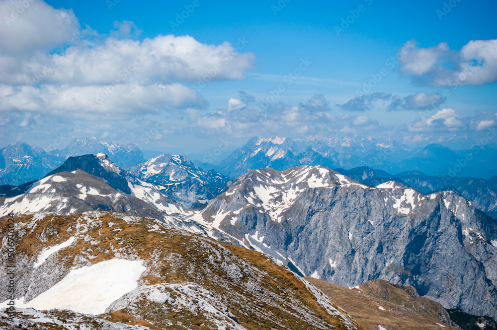 Hochschwab Mountains. The mountain range is located in the eastern part of the Northern Alps in the Austrian state of Styria.