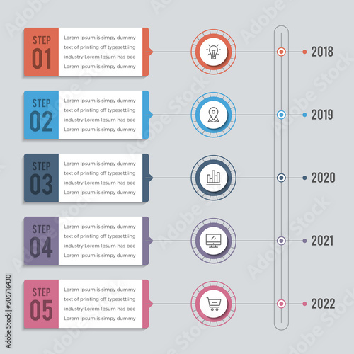 Vertical Timeline Infographics