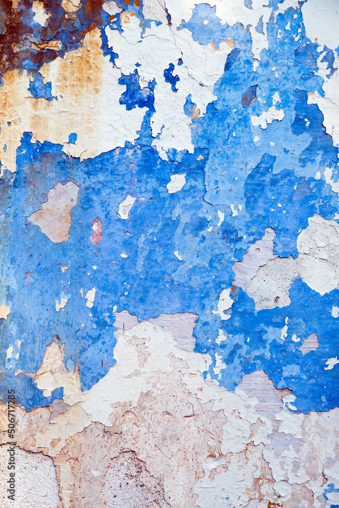 Blue Wall with Peeled Paint Background Texture Blue Wall with Peeled Paint Background Texture