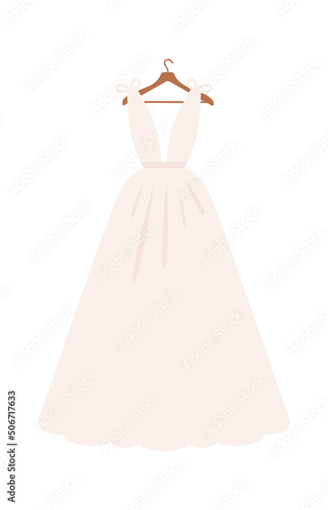 Luxury Wedding Dress. Vector illustration Luxury Wedding Dress. Vector illustration