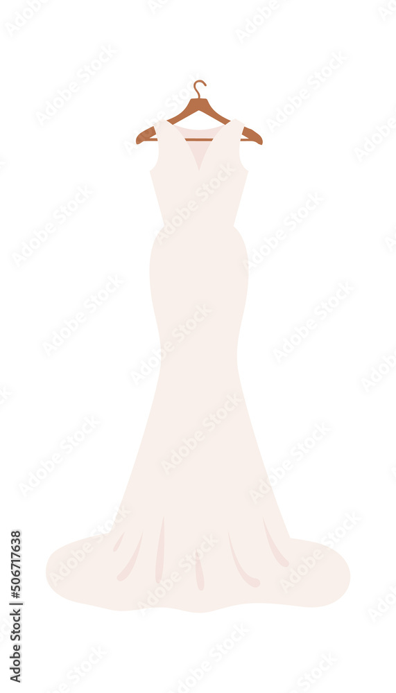 Fototapeta premium Luxury Wedding Dress. Vector illustration