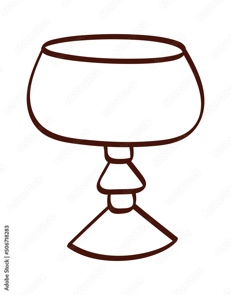 Hand drawn glass. Vector illustration Hand drawn glass. Vector illustration