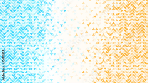 Colorful background with orange and teal triangles pattern