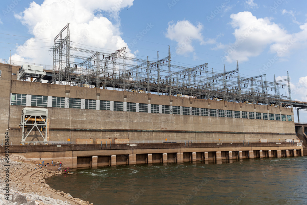 Fototapeta premium Pickwick Landing Dam is a hydroelectric lock and dam on the Tennessee River..