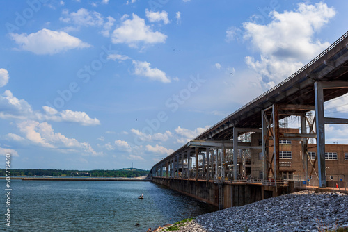 Pickwick Landing Dam is a hydroelectric lock and dam on the Tennessee River.. © DWBMedias