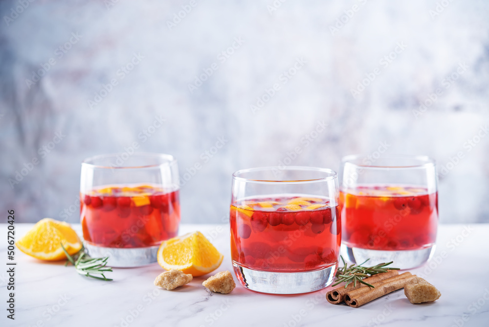 Cranberry orange sangria in a glass Cranberry orange sangria in a glass