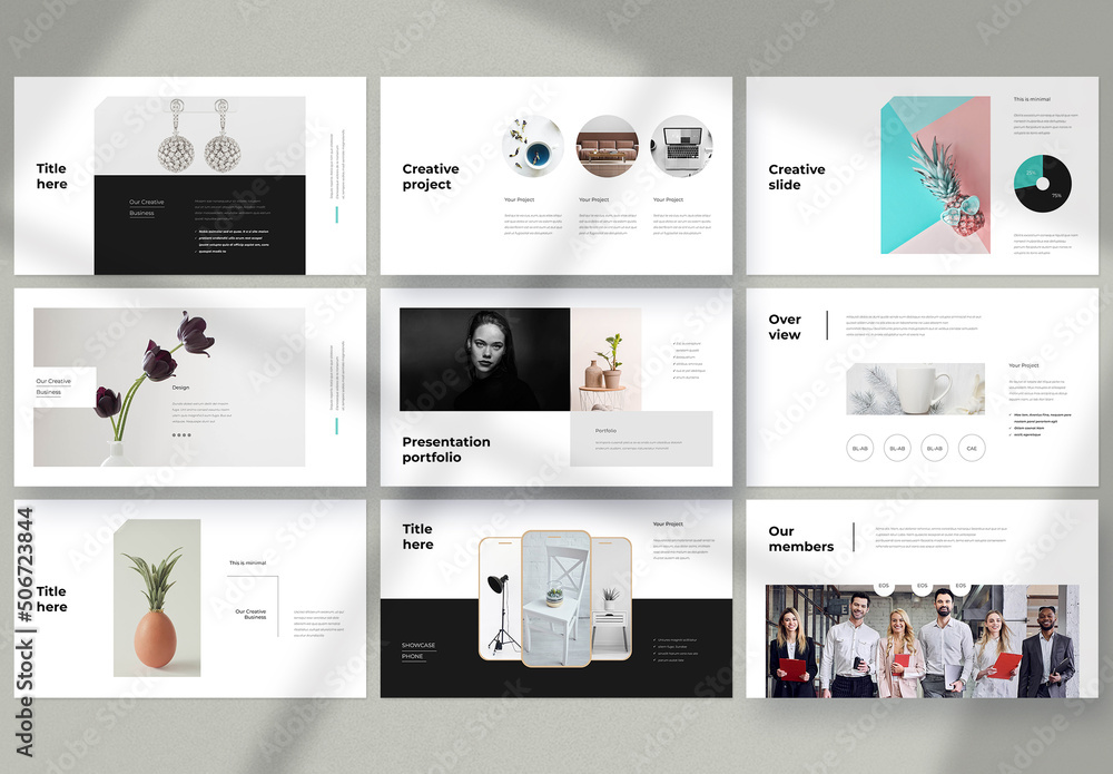 Minimal Business Presentation Stock Template | Adobe Stock