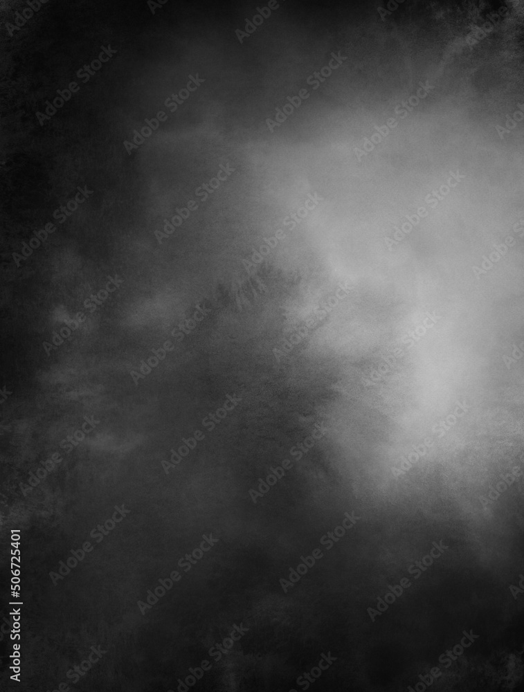 Fototapeta premium Monochrome abstract painting. Watercolour and ink on paper. Versatile artistic image for creative design projects: posters, banners, cards, books, magazines, prints, wallpapers.