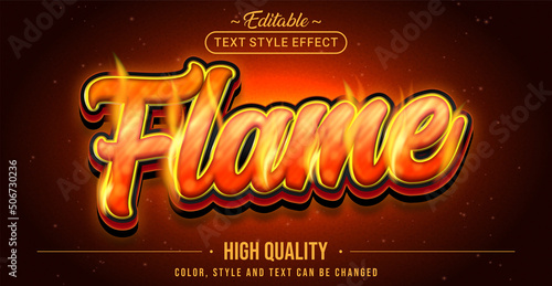 Editable text style effect - Flame text style theme.