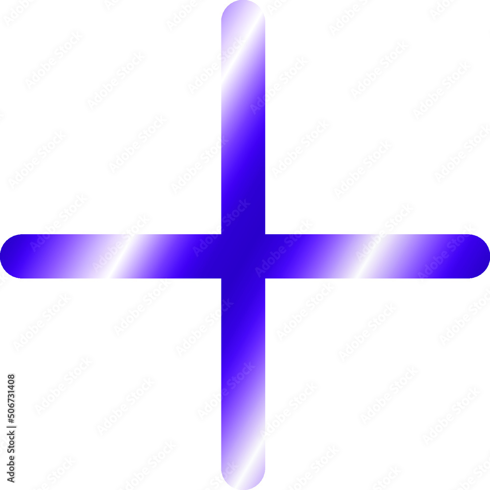 Obraz premium Metallic purple color cross vector without background