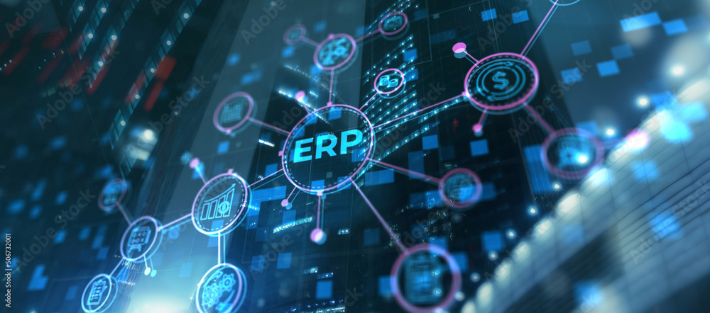 Enterprise Resource Planning ERP Management Business Technology Concept