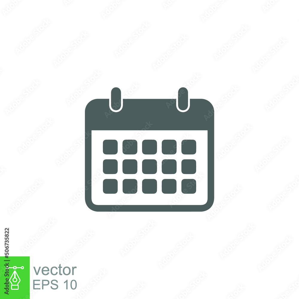 Calendar line icon. Simple outline style. Schedule, date, time symbol concept. Vector illustration isolated. EPS 10. Calendar line icon. Simple outline style. Schedule, date, time symbol concept. Vector illustration isolated. EPS 10.