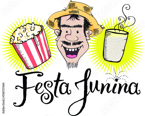 Festa Junina,  Junine Party, quentao, pipoca, caipira, redneck, popcorn, hot drink, sao joao, arraia