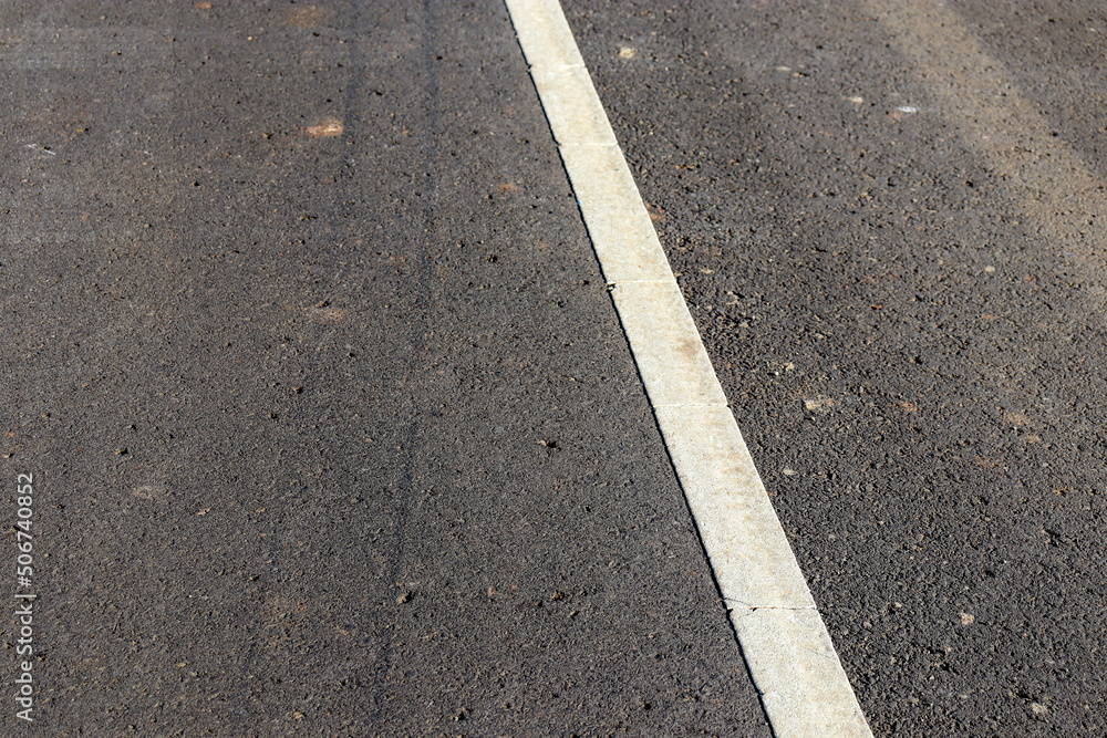 Fototapeta premium white line on asphalt road