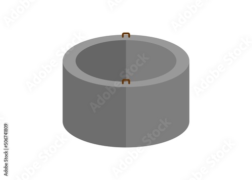 Concrete ring. Simple flat illustration.