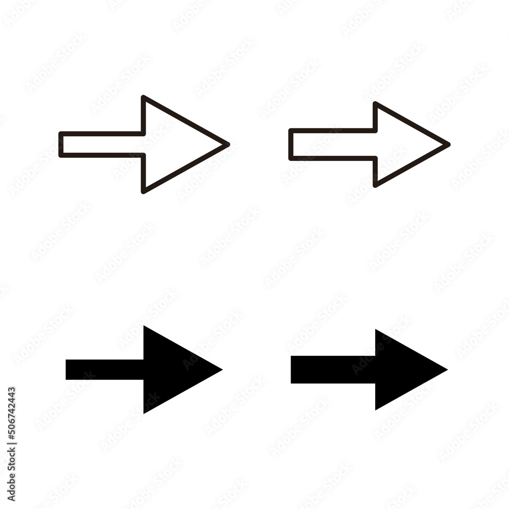 Arrow icons vector. Arrow sign and symbol for web design. Arrow icons vector. Arrow sign and symbol for web design.