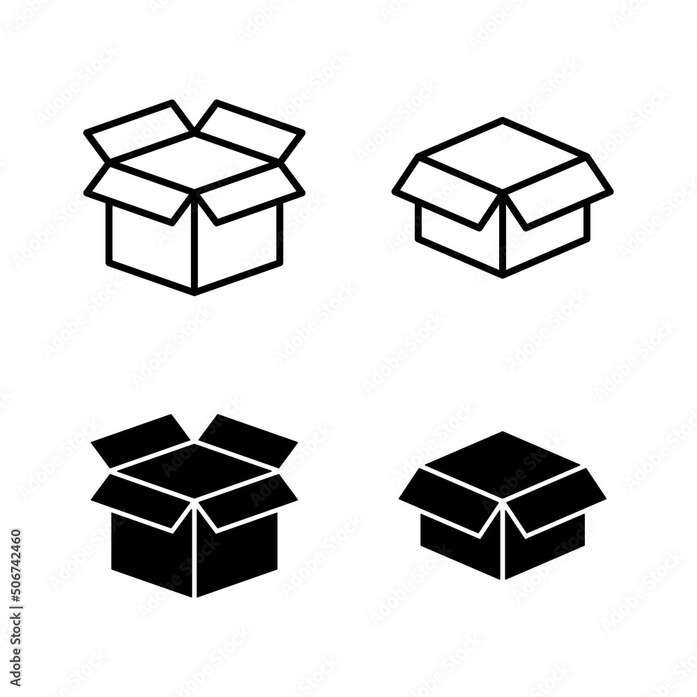 Box icons vector. box sign and symbol, parcel, package Box icons vector. box sign and symbol, parcel, package
