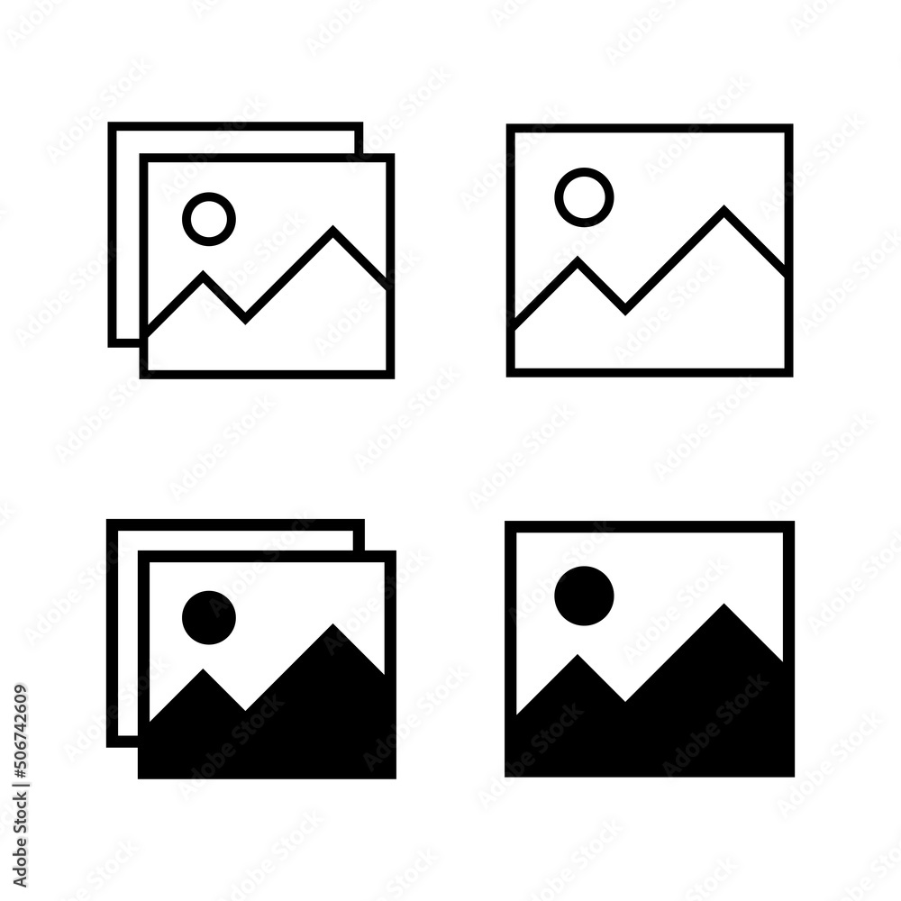 Picture icons vector. photo gallery sign and symbol. image icon Picture icons vector. photo gallery sign and symbol. image icon