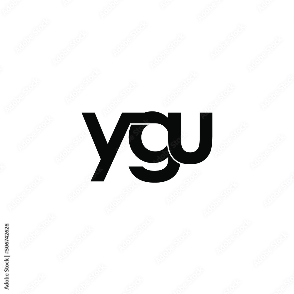 Obraz premium ygu letter original monogram logo design