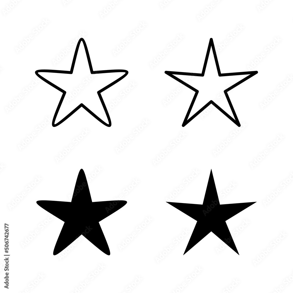 Star Icons vector. rating sign and symbol. favourite star icon Star Icons vector. rating sign and symbol. favourite star icon