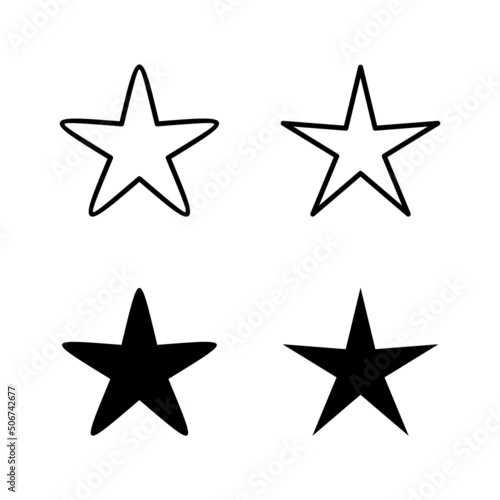 Star Icons vector. rating sign and symbol. favourite star icon