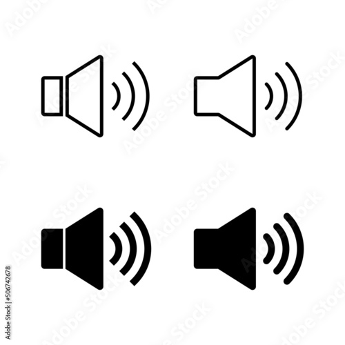 Speaker icons vector. volume sign and symbol. loudspeaker icon. sound symbol