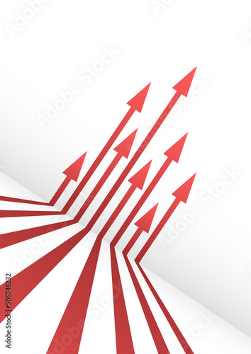 上昇する・壁を昇るイメージの矢印背景