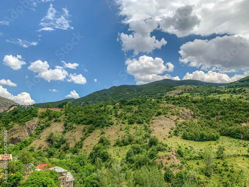 landscape with blue sky