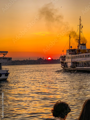 sunset on the sea