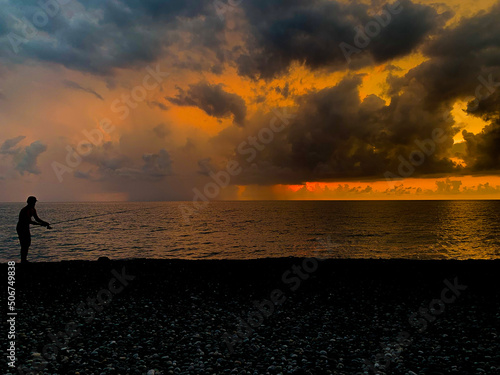sunset on the beach