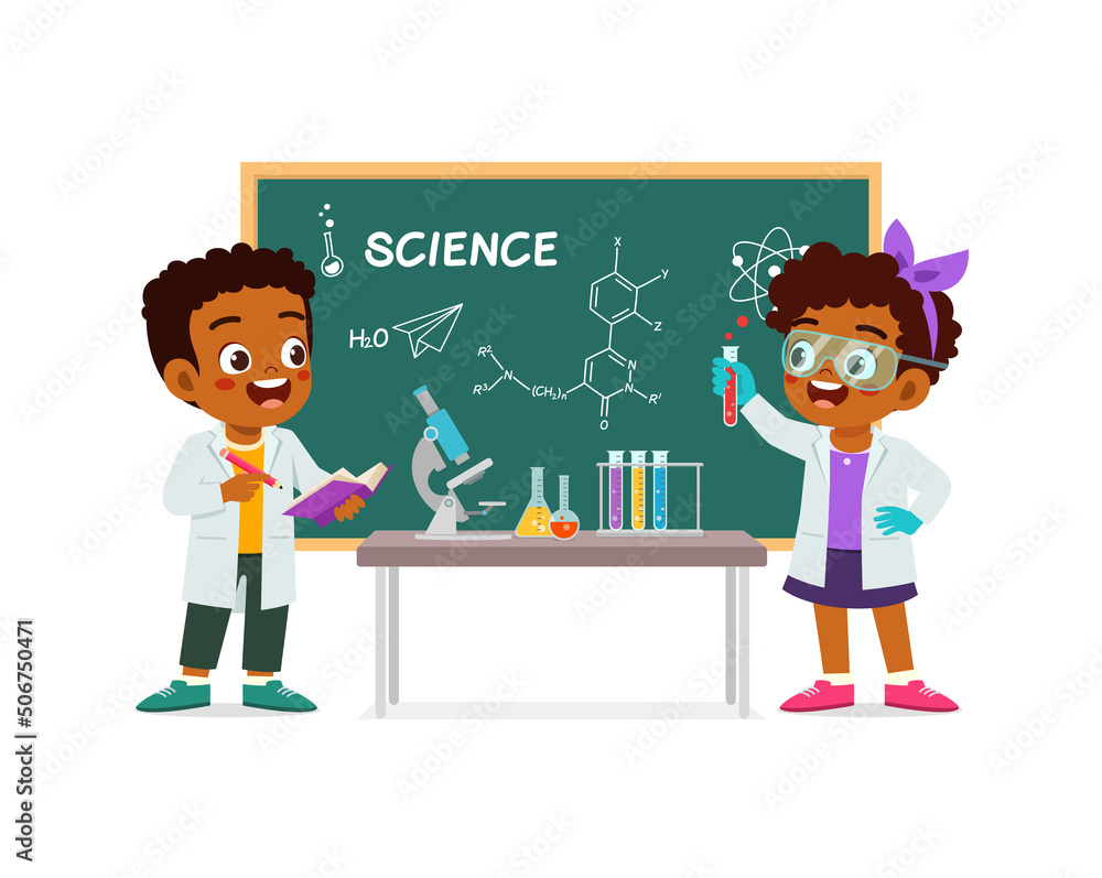 little scientist wearing with coat and do research little scientist wearing with coat and do research