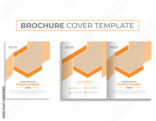 Multipurpose Colorful Corporate brochure front back layout theme cover design 