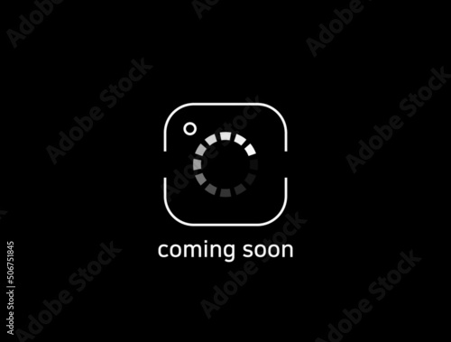 coming soon. no photo, no video available. image loading screen. editable stroke vector illustration