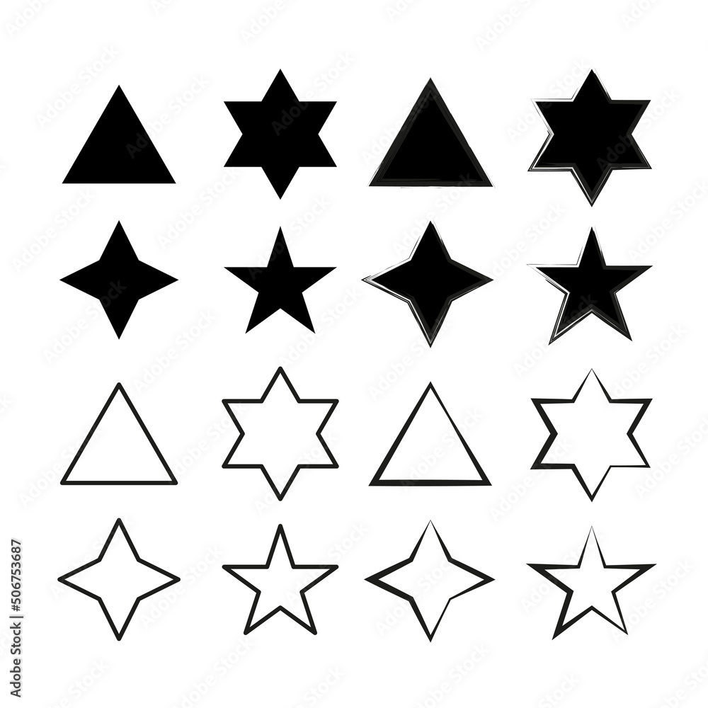 Obraz premium Black ink figure strokes on white background. Ink brush stroke drawing. Vector illustration. stock image. 