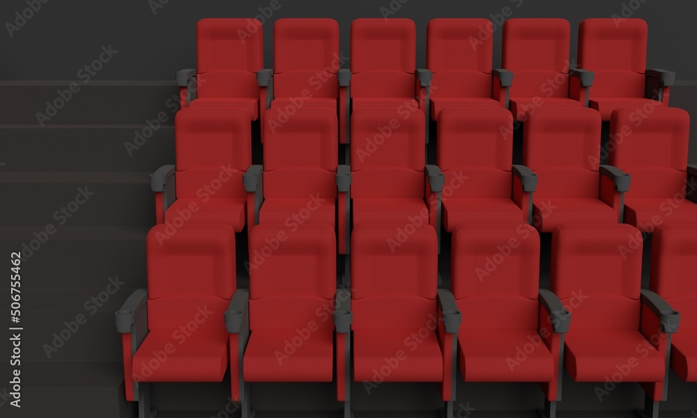 Naklejka premium 劇場イメージの3DCGイラスト
