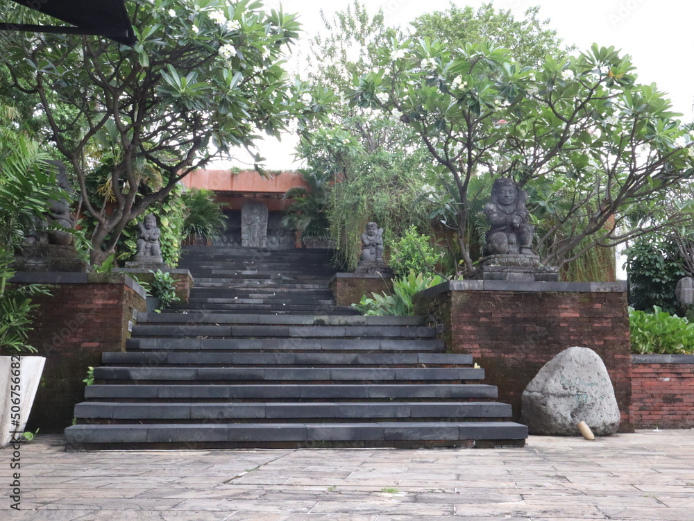 Fototapeta premium stone staircase in the garden