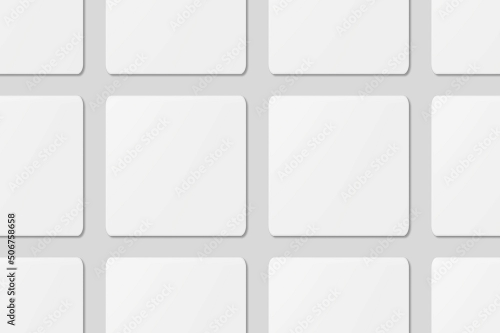 Blank square business card for mockup. 3D Render. Blank square business card for mockup. 3D Render.