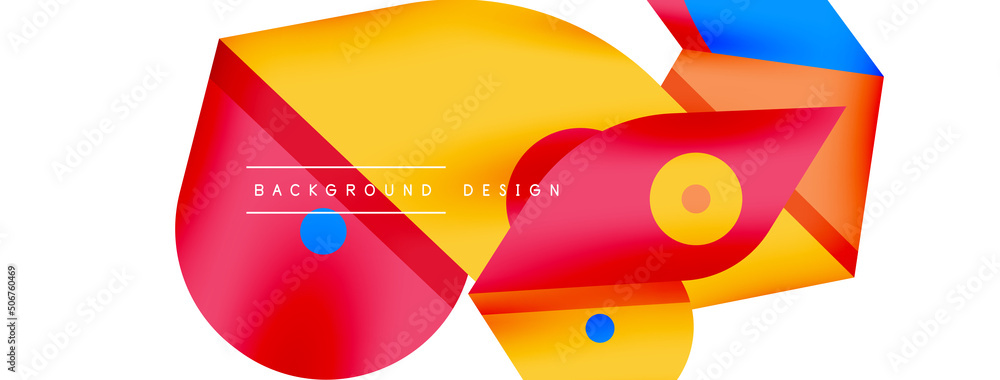 Minimal geometric wallpaper. Creative abstract background. Simple forms lines and circle composition vector illustration for wallpaper banner background or landing page