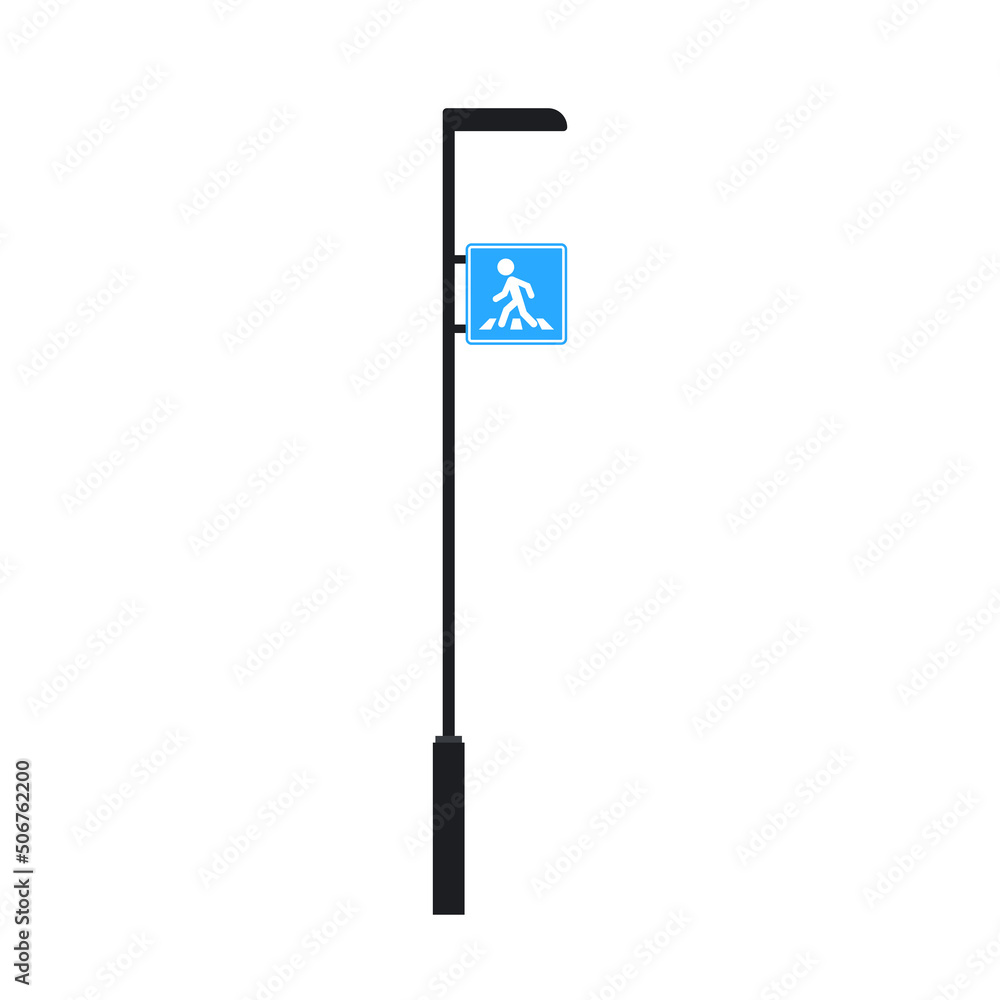 Crosswalk sign. Crosswalk lights vector on white background. Crosswalk sign. Crosswalk lights vector on white background.