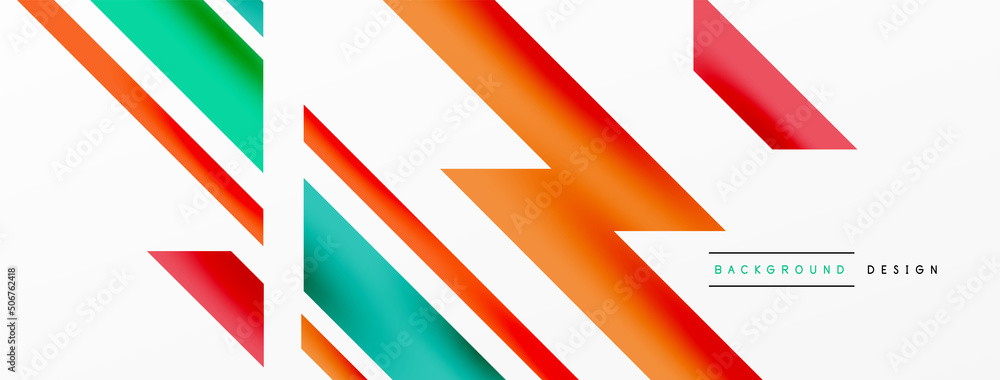 Minimal geometric abstract background. Dynamic 3d lines composition. Trendy techno business template for wallpaper, banner, background or landing Minimal geometric abstract background. Dynamic 3d lines composition. Trendy techno business template for wallpaper, banner, background or landing