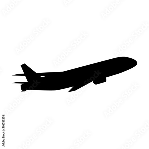 Plane taking off Silhouette illustration