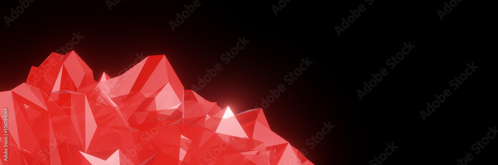3D rendered abstract red crystals. 3D rendered abstract red crystals.