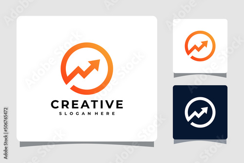 Circle Up Arrow Logo Template Design Inspiration