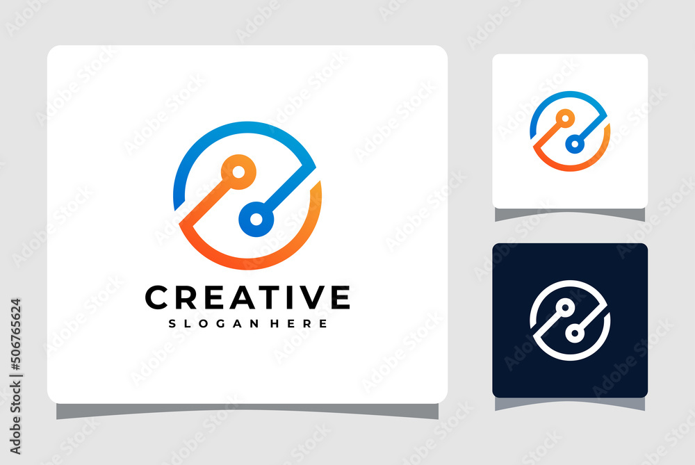 Circle Technology Logo Template Design Inspiration Circle Technology Logo Template Design Inspiration
