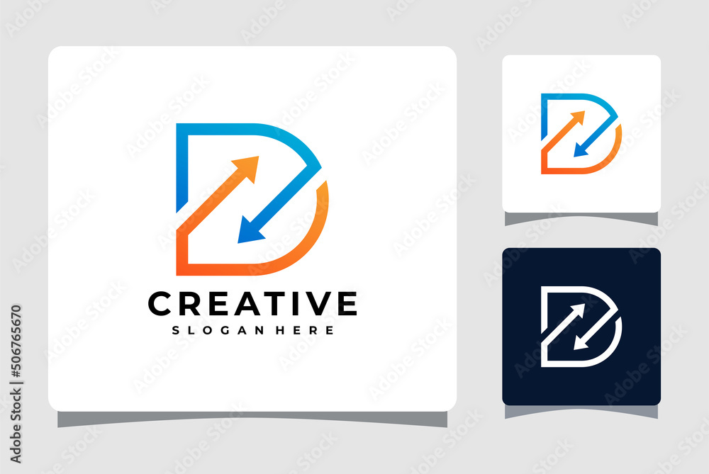 Letter D Arrow Logo Template Design Inspiration Letter D Arrow Logo Template Design Inspiration