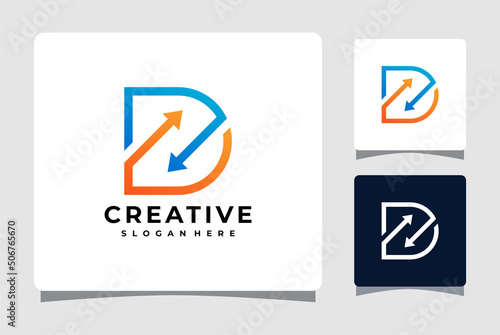 Letter D Arrow Logo Template Design Inspiration