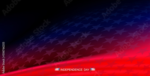 USA flag illustration in blue and red gradient, the national symbol of America