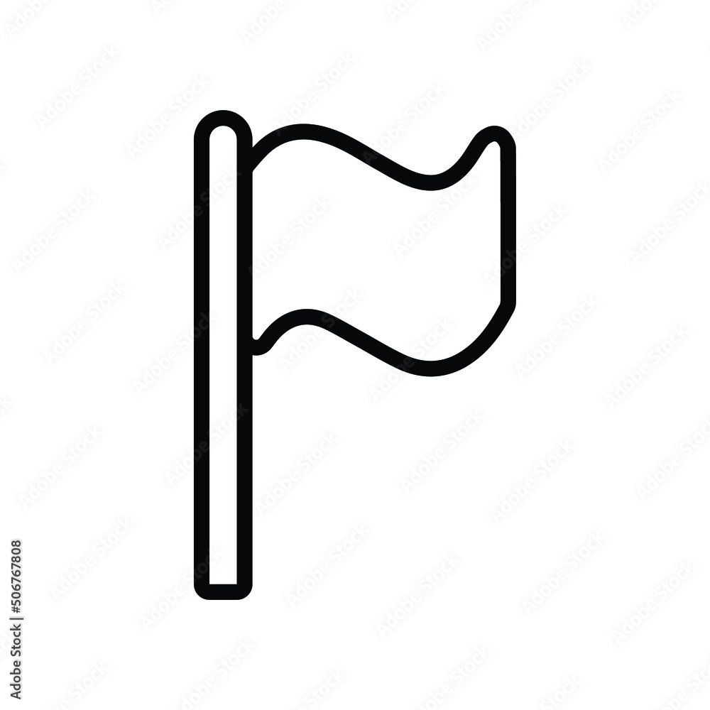Flag icon. Simple outline style. Flat shape symbol sign. Thin line vector illustration design for application and web interface isolated on white background. EPS 10. Flag icon. Simple outline style. Flat shape symbol sign. Thin line vector illustration design for application and web interface isolated on white background. EPS 10.