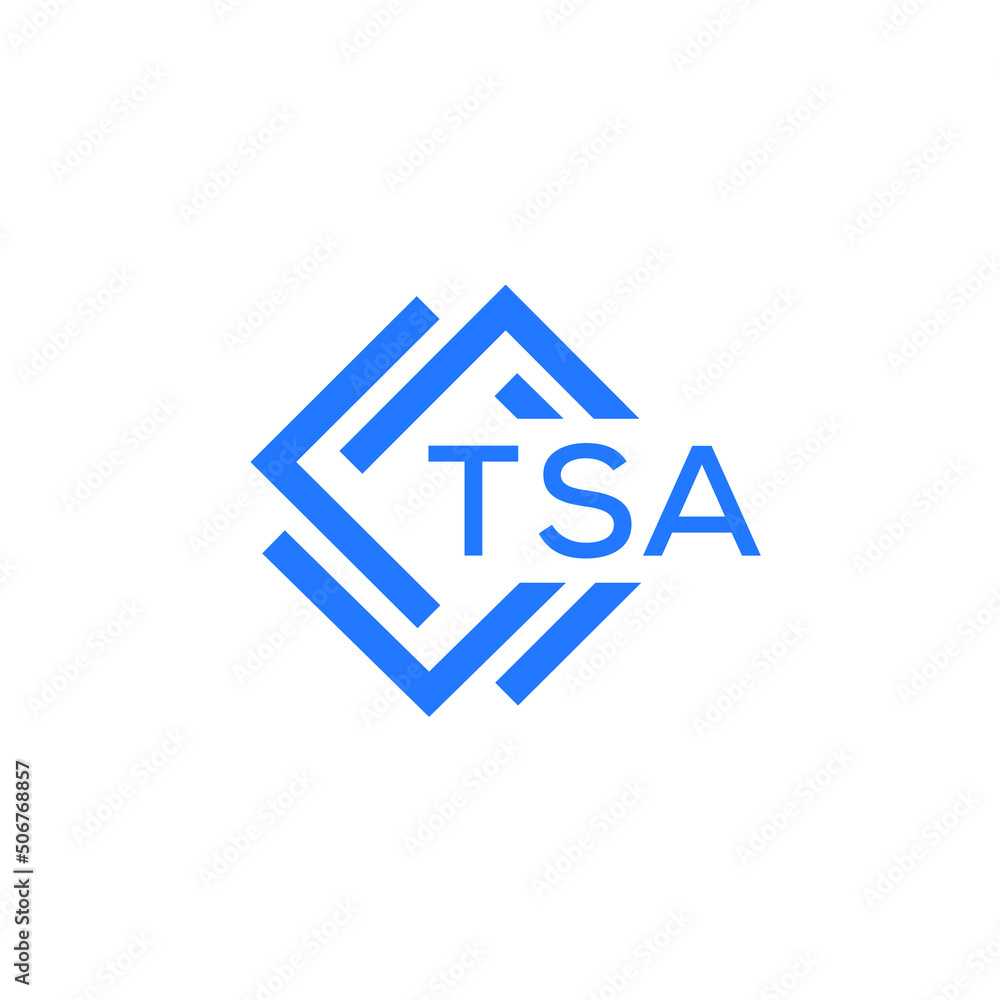 TSA technology letter logo design on white  background. TSA creative initials technology letter logo concept. TSA technology letter design.